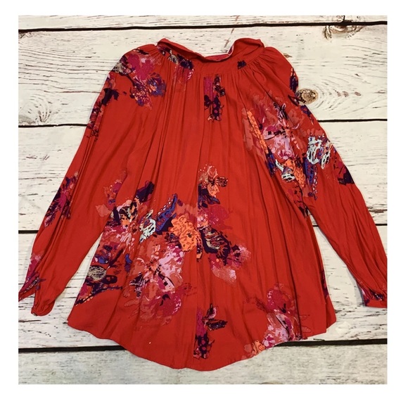 Free People Meadow Lark Blouse in Red - Picture 7 of 7